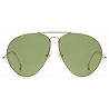 Gucci - Occhiale da Sole Navigatore - Oro Giallo Verde - Gucci Eyewear