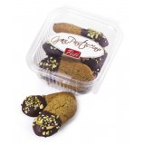 Pistì - Kuki - Almond Sicilian Cookies with Pistachio and Dark Chocolate 70 % - Fine Pastry in Open and Close Box