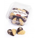 Pistì - Heart Kuki - Almond Sicilian Cookies with Pistachio and Dark Chocolate 70 % - Fine Pastry in Open and Close Box