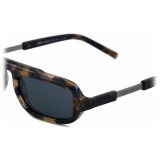 Giorgio Armani - Occhiali da Sole Uomo Forma Rettangolare - Blu Havana - Occhiali da Sole - Giorgio Armani Eyewear