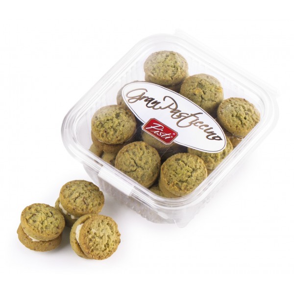 Pistì - Kuki - Almond Sicilian Cookies with Pistachio and Stuffed with White Chocolate - Fine Pastry in Box