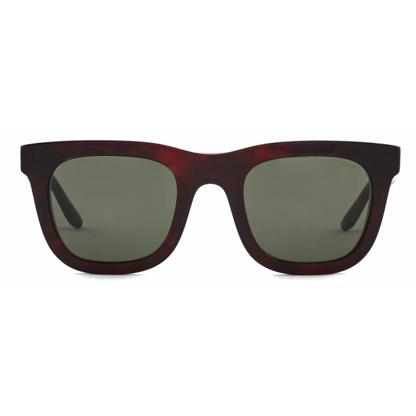 Giorgio Armani - Asian-Fit Men’s Rectangular Sunglasses - Havana Red - Sunglasses - Giorgio Armani Eyewear