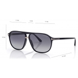 Tom Ford - Polarized Bruce Sunglasses - Pilot Sunglasses - Black - FT1026-P - Sunglasses - Tom Ford Eyewear