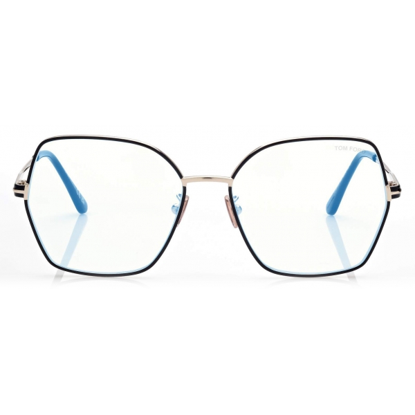 Tom Ford - Blue Block Butterfly Opticals - Occhiali da Vista Cat Eye - Grigio Medio - FT5876-B -Tom Ford Eyewear