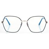 Tom Ford - Blue Block Butterfly Opticals - Cat Eye Optical Glasses - Mid Grey - FT5876-B - Tom Ford Eyewear