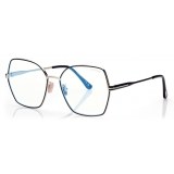 Tom Ford - Blue Block Butterfly Opticals - Cat Eye Optical Glasses - Mid Grey - FT5876-B - Tom Ford Eyewear