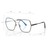 Tom Ford - Blue Block Butterfly Opticals - Cat Eye Optical Glasses - Mid Grey - FT5876-B - Tom Ford Eyewear