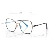 Tom Ford - Blue Block Butterfly Opticals - Occhiali da Vista Cat Eye - Grigio Medio - FT5876-B -Tom Ford Eyewear
