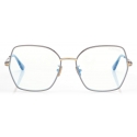 Tom Ford - Blue Block Butterfly Opticals - Cat Eye Optical Glasses - Silver - FT5876-B - Tom Ford Eyewear