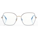 Tom Ford - Blue Block Butterfly Opticals - Occhiali da Vista Cat Eye - Argento - FT5876-B Tom Ford Eyewear