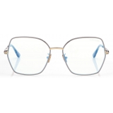 Tom Ford - Blue Block Butterfly Opticals - Cat Eye Optical Glasses - Silver - FT5876-B - Tom Ford Eyewear