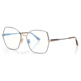 Tom Ford - Blue Block Butterfly Opticals - Cat Eye Optical Glasses - Silver - FT5876-B - Tom Ford Eyewear