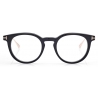 Tom Ford - Round Horn & Titanium Opticals - Round Optical Glasses - Black Horn - FT5885-P - Optical Glasses - Tom Ford Eyewear