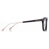 Tom Ford - Round Horn & Titanium Opticals - Round Optical Glasses - Black Horn - FT5885-P - Optical Glasses - Tom Ford Eyewear