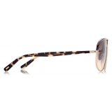 Tom Ford - Maxwell Sunglasses - Occhiali da Sole Pilota - Oro Rosa - FT1019 - Occhiali da Sole - Tom Ford Eyewear