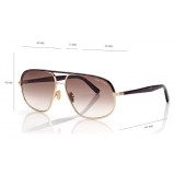Tom Ford - Maxwell Sunglasses - Occhiali da Sole Pilota - Oro - FT1019 - Occhiali da Sole - Tom Ford Eyewear