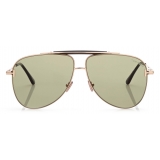 Tom Ford - Brady Sunglasses - Pilot Sunglasses - Rose Gold Green - FT1018 - Sunglasses - Tom Ford Eyewear