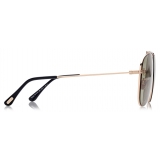 Tom Ford - Brady Sunglasses - Pilot Sunglasses - Rose Gold Green - FT1018 - Sunglasses - Tom Ford Eyewear