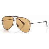 Tom Ford - Brady Sunglasses - Occhiali da Sole Pilota - Marrone - FT1018 - Occhiali da Sole - Tom Ford Eyewear