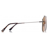 Tom Ford - Brady Sunglasses - Occhiali da Sole Pilota - Marrone - FT1018 - Occhiali da Sole - Tom Ford Eyewear