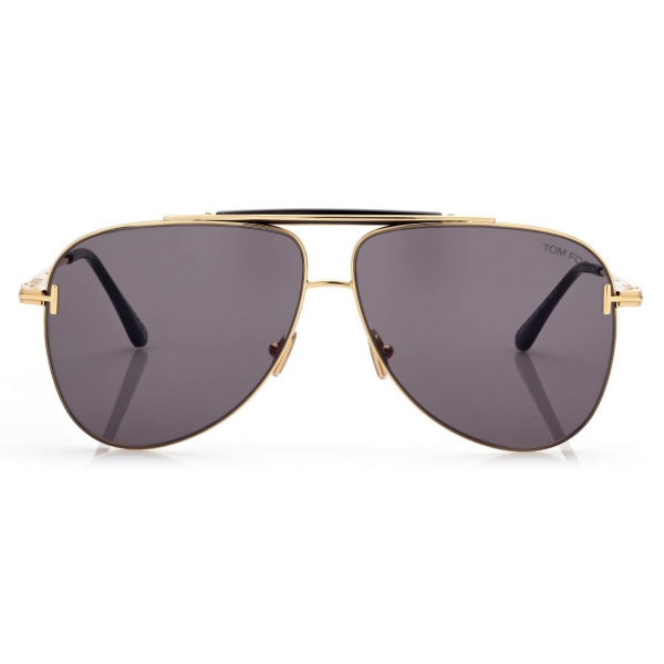 Tom Ford - Brady Sunglasses - Pilot Sunglasses - Smoke - FT1018 ...