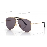 Tom Ford - Brady Sunglasses - Occhiali da Sole Pilota - Fumo - FT1018 - Occhiali da Sole - Tom Ford Eyewear