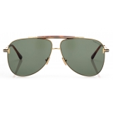 Tom Ford - Brady Sunglasses - Occhiali da Sole Pilota - Oro Profondo - FT1018 - Occhiali da Sole - Tom Ford Eyewear