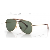 Tom Ford - Brady Sunglasses - Occhiali da Sole Pilota - Oro Profondo - FT1018 - Occhiali da Sole - Tom Ford Eyewear