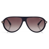 Tom Ford - Marcus Sunglasses - Occhiali da Sole Pilota - Nero - FT1023 - Occhiali da Sole - Tom Ford Eyewear