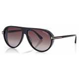 Tom Ford - Marcus Sunglasses - Occhiali da Sole Pilota - Nero - FT1023 - Occhiali da Sole - Tom Ford Eyewear