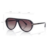 Tom Ford - Marcus Sunglasses - Occhiali da Sole Pilota - Nero - FT1023 - Occhiali da Sole - Tom Ford Eyewear