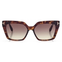 Tom Ford - Winona Sunglasses - Occhiali da Sole Cat Eye - Havana Scuro - FT1030 - Occhiali da Sole - Tom Ford Eyewear