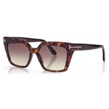 Tom Ford - Winona Sunglasses - Occhiali da Sole Cat Eye - Havana Scuro - FT1030 - Occhiali da Sole - Tom Ford Eyewear