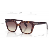 Tom Ford - Winona Sunglasses - Occhiali da Sole Cat Eye - Havana Scuro - FT1030 - Occhiali da Sole - Tom Ford Eyewear