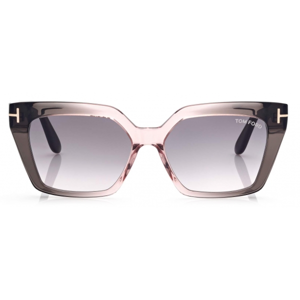 Tom Ford - Winona Sunglasses - Occhiali da Sole Cat Eye - Grigio Pesca Sfumato - FT1030 - Occhiali da Sole - Tom Ford Eyewear