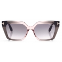 Tom Ford - Winona Sunglasses - Occhiali da Sole Cat Eye - Grigio Pesca Sfumato - FT1030 - Occhiali da Sole - Tom Ford Eyewear