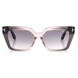 Tom Ford - Winona Sunglasses - Occhiali da Sole Cat Eye - Grigio Pesca Sfumato - FT1030 - Occhiali da Sole - Tom Ford Eyewear