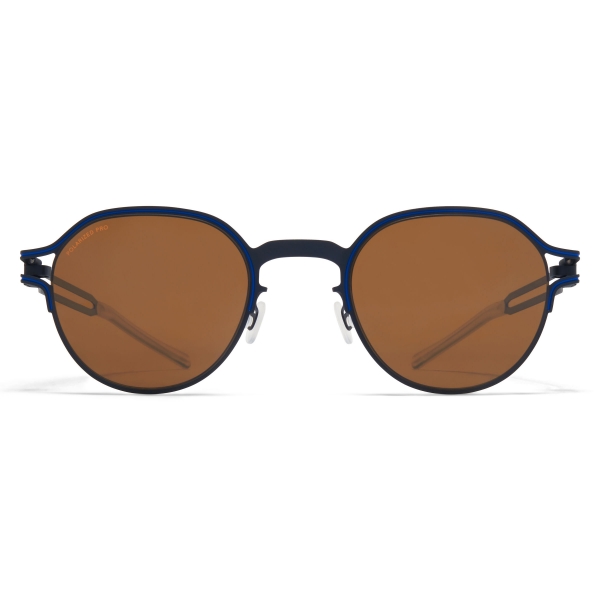 Mykita - Vaasa - NO1 - Indigo Yale Blue Polarized Pro Amber Brown - Metal Collection - Sunglasses - Mykita Eyewear