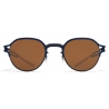 Mykita - Vaasa - NO1 - Indigo Yale Blue Polarized Pro Amber Brown - Metal Collection - Sunglasses - Mykita Eyewear