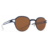 Mykita - Vaasa - NO1 - Indigo Yale Blue Polarized Pro Amber Brown - Metal Collection - Sunglasses - Mykita Eyewear