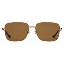 Gucci - Square Frame Sunglasses - Gold Brown - Gucci Eyewear