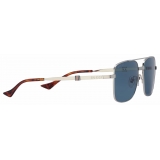 Gucci - Square Frame Sunglasses - Silver Blue - Gucci Eyewear