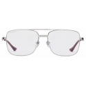 Gucci - Square Frame Sunglasses - Silver - Gucci Eyewear