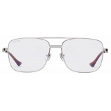 Gucci - Occhiale da Sole Squadrati - Argento Blu - Gucci Eyewear