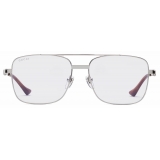 Gucci - Square Frame Sunglasses - Silver Blue - Gucci Eyewear