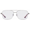 Gucci - Square Frame Sunglasses - Silver Blue - Gucci Eyewear