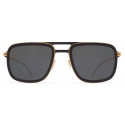 Mykita - Spruce - Mykita Mylon - MH7 Pitch Black Glossy Gold Polarized Pro Hi-Con Grey - Sunglasses - Mykita Eyewear
