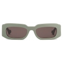 Gucci - Occhiale da Sole Rettangolari - Verde Salvia Marrone - Gucci Eyewear