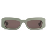 Gucci - Occhiale da Sole Rettangolari - Verde Salvia Marrone - Gucci Eyewear