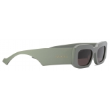 Gucci - Occhiale da Sole Rettangolari - Verde Salvia Marrone - Gucci Eyewear